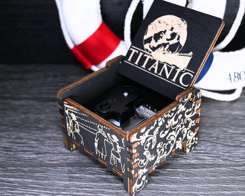 Titanic My Heart Will Go On Aufzieh automatische Musik handgefertigt Holz Hochzeitsgeschenk - Bild 7 von 9