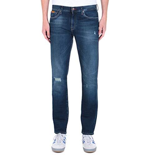 Мужские брюки AX Armani Exchange стрейчевые прямые брюки Rips-Repair темно-синий 29Р 130 долларов США 17990₽