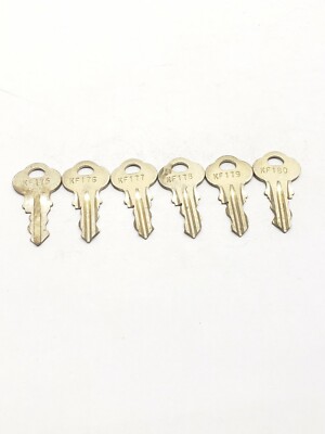 Chicago Lock Co original cut keys, KF, set of 6, motor, boat, vending, elevator