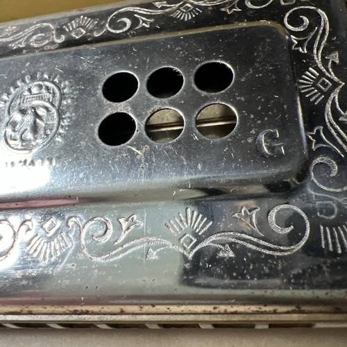 vtg GERMAN The Echo HARP Glockenreine Stimmung M. Hohner Germany Harmonica /Box - Picture 18 of 21