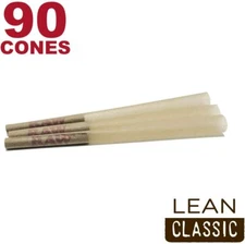 RAW 90 Classic Lean Natural Cones - Natural Unbleached Rolling Papers