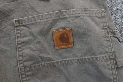 Carhartt Pants B151 LBR Mens Brown Carpenter Dungaree (Tag 38x34) Measures 36X33 - Picture 6 of 8