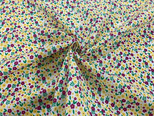 Floral Polycotton Fabric Lightweight Dressmaking Material Flowers Ditsy Summer - Picture 29 of 117