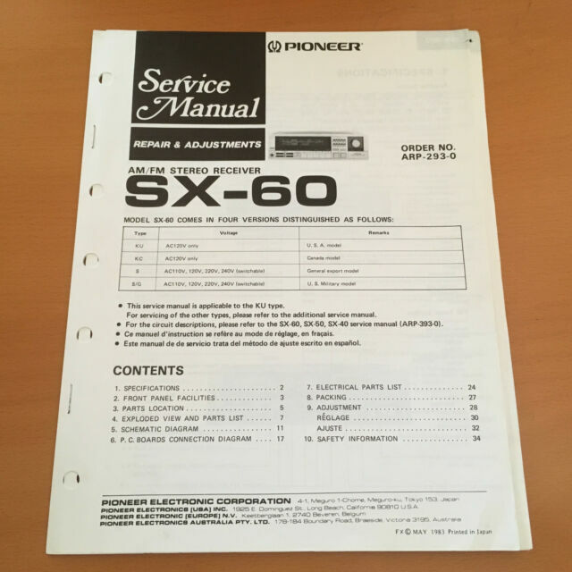 Pioneer Sx 60 Computer Controlled Stereo Receiver 80w Er Channel Vintage 80s For Sale Online Ebay