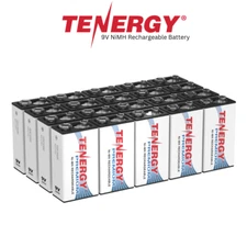 Tenergy PREMIUM 9V 250mAh NiMH Rechargeable Batteries & Charger Options Lot