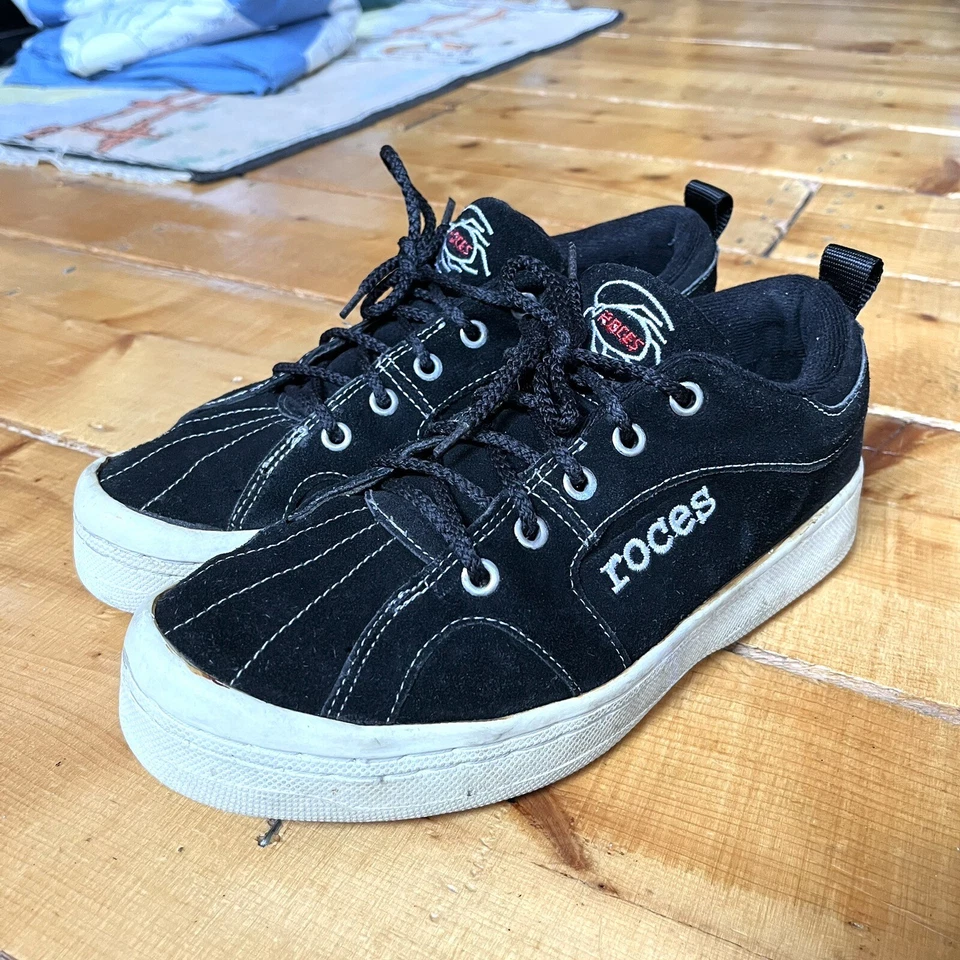 Vintage 90s Roces Roaches Black Skate Shoes Sneakers Skateboarding HTF Sz 7 UK - Image 4 of 4