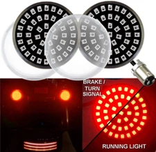 Eagle Lights 2” Harley Red Rear 1157 LED Turn Signals & Clear Lens Street Glide