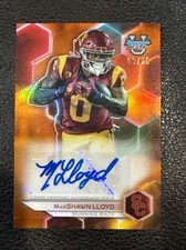 MARSHAWN LLOYD /25 2023 Bowman University Best Football ORANGE Auto Packers RC