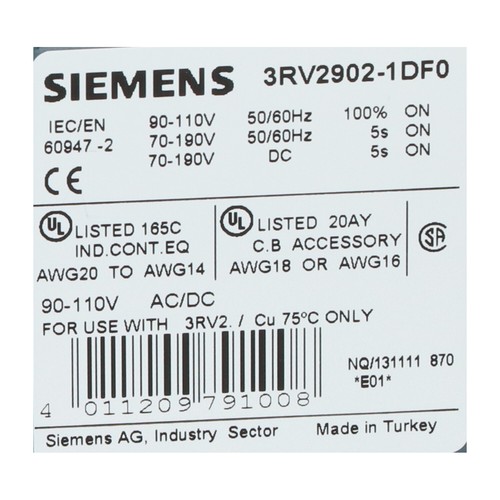 Siemens 3RV2902-1DF0 Shunt Release New NFP - Picture 3 of 9