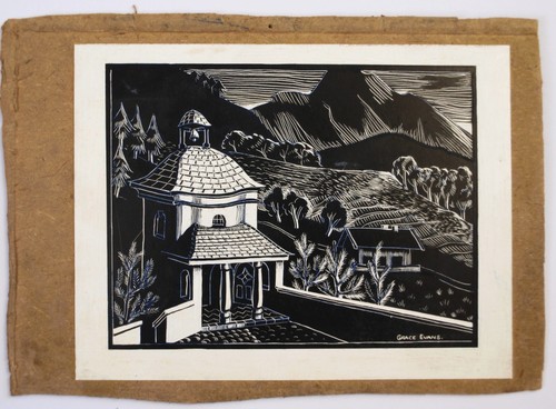 Grace Larner (Evans) Small drawing scrapper Board. Kapelle Reit in Winkl Bavaria - Picture 2 of 6