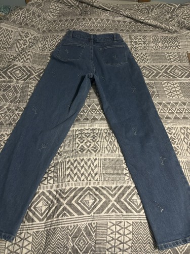 Quacker Factory Pants with Embroidered Martini Design Bedazzled 25x28 Denim - Picture 2 of 9