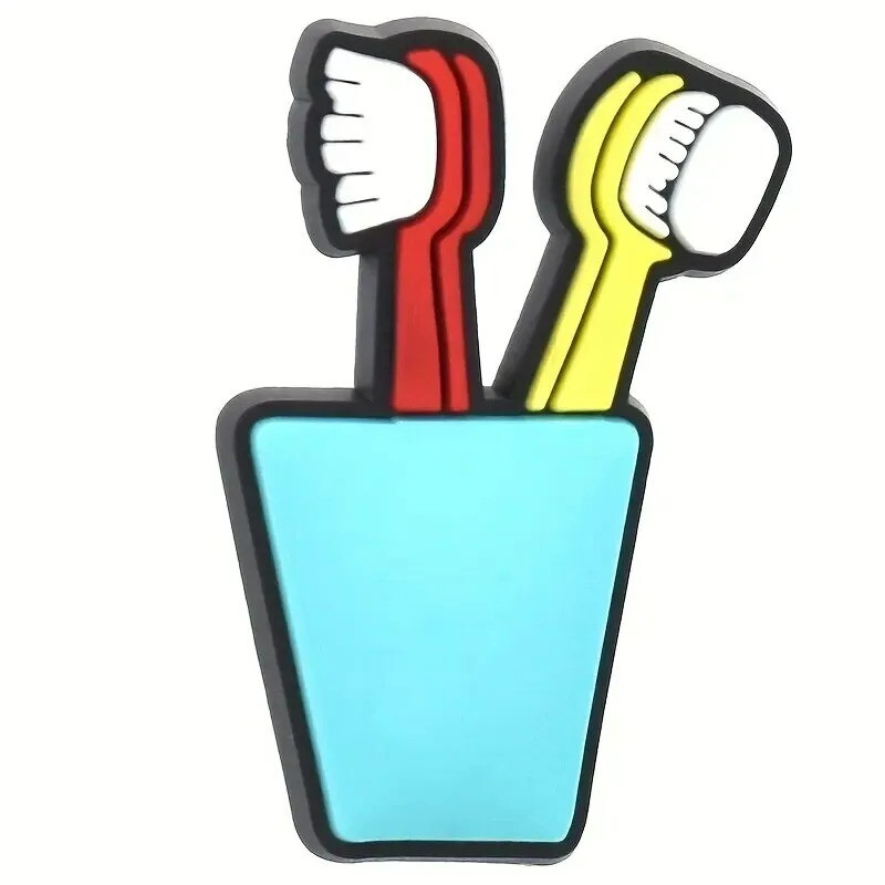 23pcs Croc Shoe Charms Jibbitz Set Lot Bundle Cartoon Funny Teeth Tooth