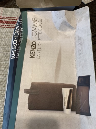 KENZO HOMME BOISEE by Kenzo 3 Pc Set: 3.4 oz EDT Spray,1.7 oz Gel & Bag NIB RARE - Picture 2 of 3