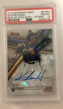 2018 Bowmans Best KESTON HIURA ATOMIC AUTO #25/25 PSA 10 Gem Mint Brewers