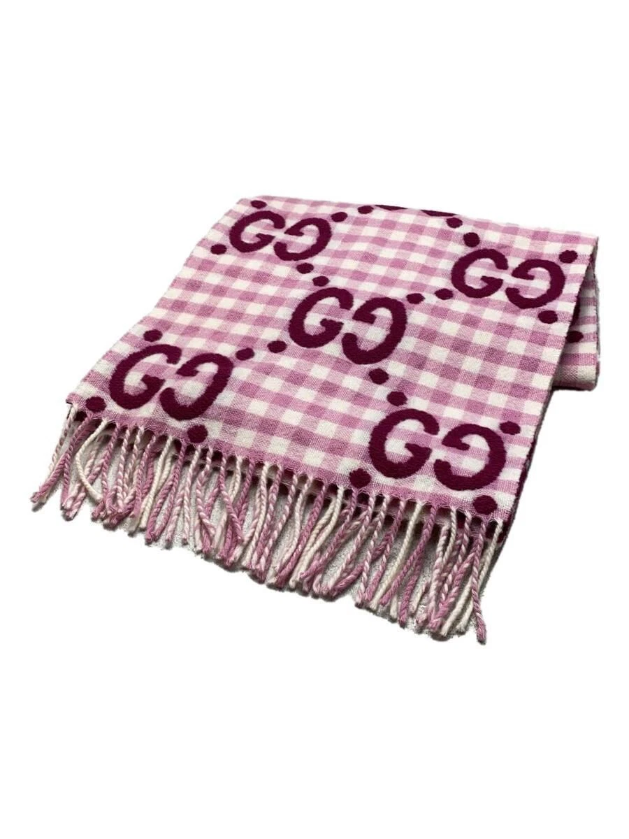 Foulard femme GUCCI laine rose 644365 Occasion