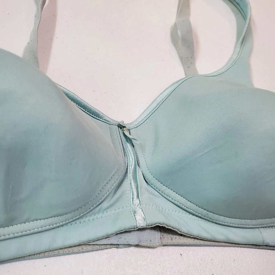 Vanity Fair Women Bra 40C Blue T-Shirt Lightly Lined Wireless Convertible Straps - Image 3 of 4