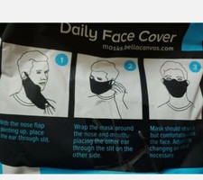 BELLA  CANVAS Black Fabric soft Face Masks Covers 9 Pack Made in USA NEW