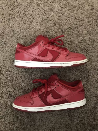 Size 10.5 - Nike Dunk Pro SB Low Red Patent Leather