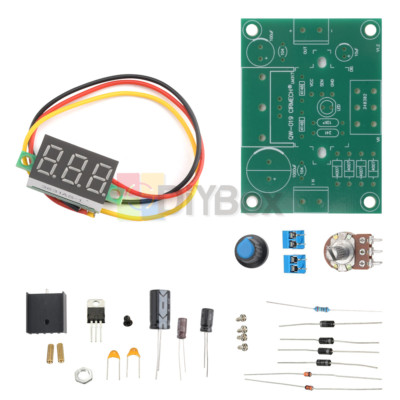 LM317 Digital Display Adjustable Regulated Power Supply Board Module DIY Kit US.