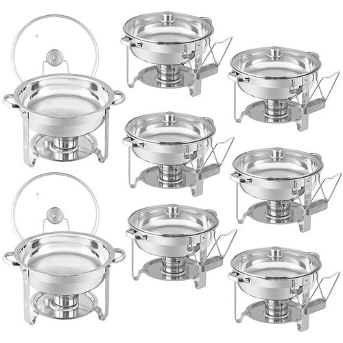 Chafing Dish Buffet Set 5 QT 8 Packs Stainless Steel Buffet Servers and Warmers - Picture 23 of 24