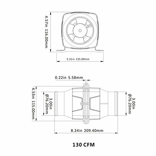 Ventilatore D'aria, Ventilatore Di Sentina Marino Silenzioso 12V 24V Durevole Per Barca (24V - 9