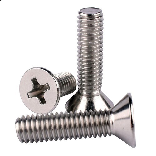 #10 - 24 tornillos de máquina de cabeza plana Phillips 304 pernos avellanados de acero inoxidable - Imagen 11 de 13