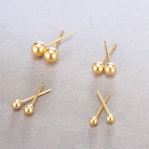 925 Sterling Solid Silver Small Plain Ball Bead Earrings Piercing Girl Lady Stud - Picture 15 of 59