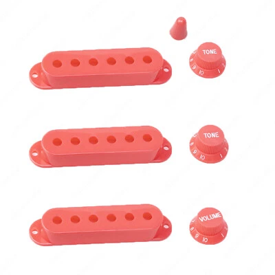 48/50/52mm Guitar Pickup Covers Knobs Switch Tip Set For Fender SQ Strat - Image 1 of 3