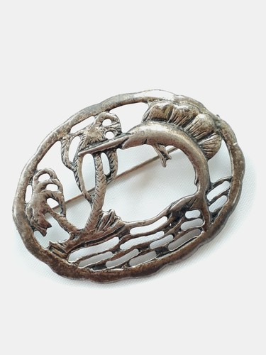 Vintage sterling silver Marlin brooch 925, 11 grams  - Picture 1 of 3