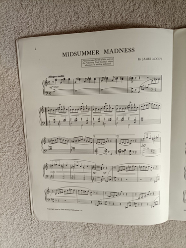 Vintage Sheet Music - 'Midsummer Madness' by James Moody - Picture 2 of 2