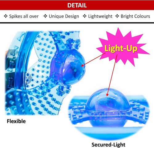 New LIGHT UP Flying Discs Flashing Waterproof Outdoor Interactive Rubber Dog Toy - Picture 13 of 22