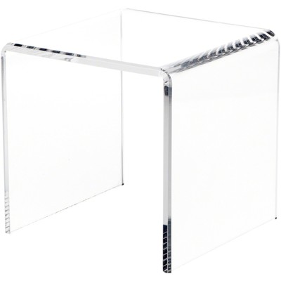 Plymor Clear Acrylic Beveled Square Riser, 8''H x 8''W x 8''D (3/8'' thick) (3 Pack)