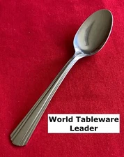 World Tableware LEADER Teaspoon 6" Stainless Steel Flatware
