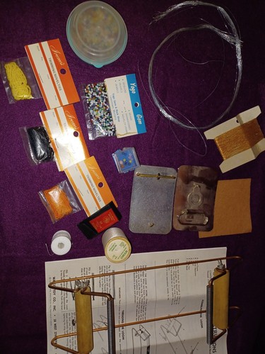 DE COLECCIÓN Fabricante de cuentas de telar indio artesanal retro rústico con cuentas - Imagen 6 de 6