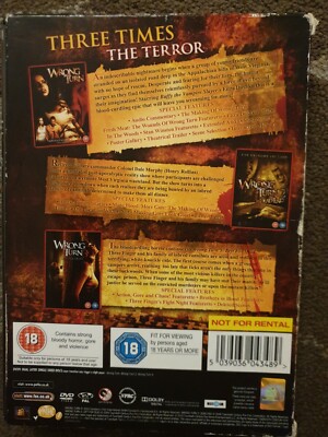 WRONG TURN AND DVD MOVIE PACK RATED 18 HORROR
