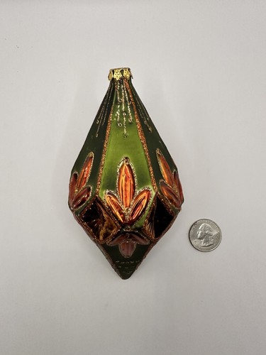 Set Of 4 Glass Christmas Ornaments Including One Vintage Pottery Barn Pear - Picture 8 of 24