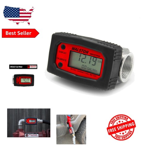 Accurate 1 Inch NPT Digital Fuel Meter - Water & Dust Resistant, 3-30 GPM