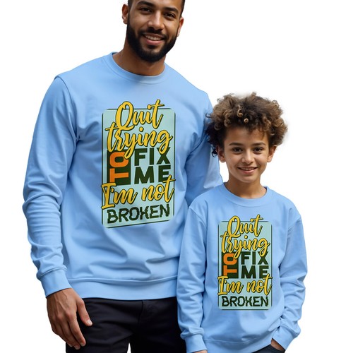 Mens Kids Quit Trying To Fix Me Mental Health Awareness Sweatshirt Jumper #MHA - Picture 19 of 29