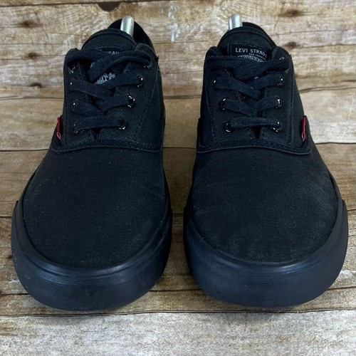 Levi’s Size 8 Mens Sneakers Low Top Black - Picture 4 of 14