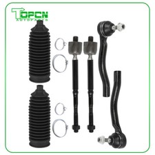6pc Front Inner Outer Tie Rod End Bellow Boot For 2012-2019 Nissan Versa Micra