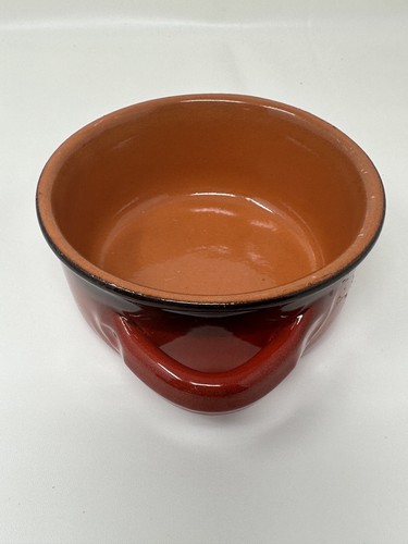 De Silva Crock Soup Bowls Terracotta Pottery Italy Red With Orange Inside - Picture 12 of 14