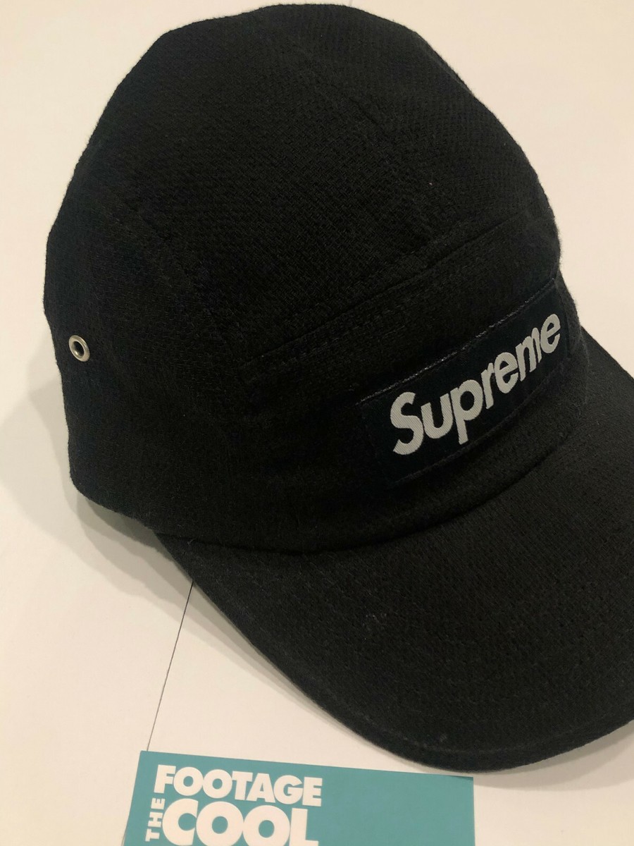 シュプリーム 17FW Fire 5-Panel cap キャップ supreme black 黒 半タグ付き 未使用 Supreme Fire 5-Panel Black - FW17 - US
