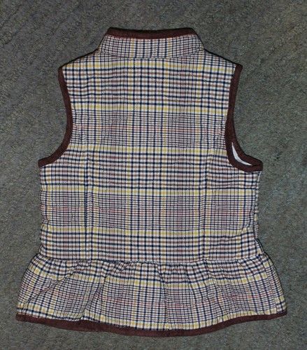 Janie and Jack Girls Brown Plaid Vest - Size 5/6- EUC - Picture 4 of 4