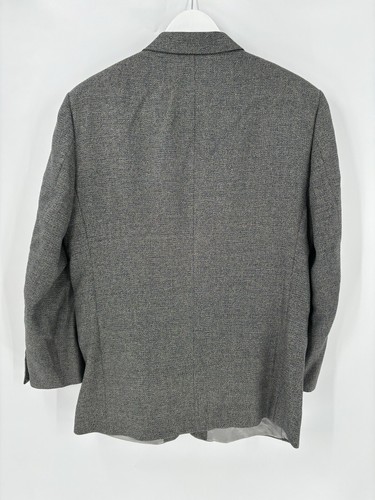 Givenchy Vintage Sport Coat Mens 42 Gray Suit Jacket 100% Wool Single Breasted - Picture 9 of 17