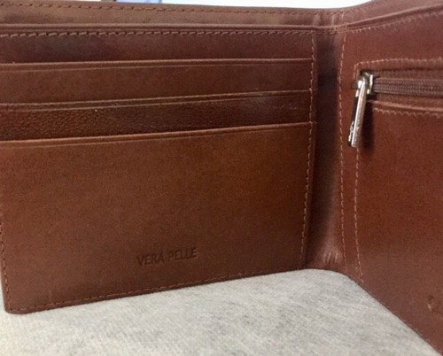 Portafoglio Uomo Carpisa vera pelle marrone anche cerniera portamonete cm  23x9 | eBay