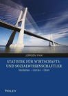 Statistik für Wirtschafts- und Sozialwissenschaftler von Jürgen Faik (2015, Taschenbuch)