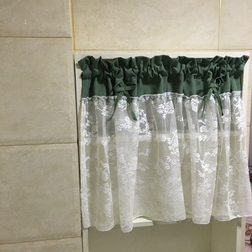1pc Panel Short Curtain for Bathroom Kitchen Cabinet Door Cafe Window Drape Home - Picture 398 of 449