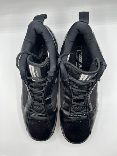Under Armour 1097004 -001 YYII-S1 Low Baseball Cleats Mens Black Size 11 - 第 6/7 張圖片