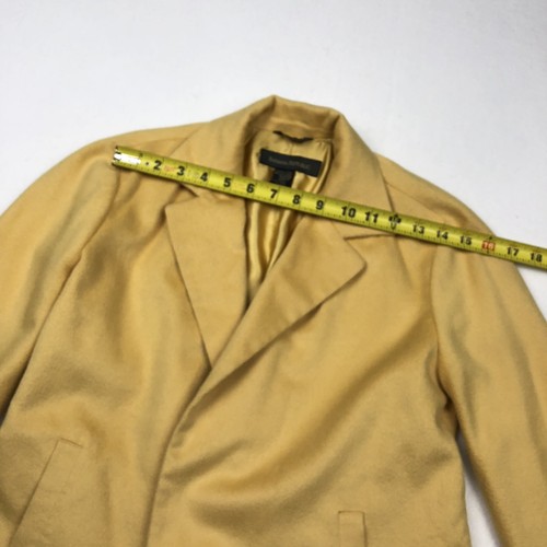 Banana Republic Open Front Wool Cashmere Rabbit Gold/Yellow Blazer/Jacket XS - Picture 9 of 11