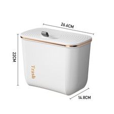 WASTE BIN WALL MOUNTED KITCHEN CABINET DOOR CUPBOARD HANGING TRASH CAN WITH LID